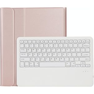Mobigear Ultra Thin iPad Air 13 Inch (2024) Hoes QWERTY Bluetooth Toetsenbord Bookcase + Stylus Houder - Roségoud