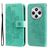 Mobigear Flowers Xiaomi Redmi 14C Hoesje Bookcase Portemonnee - Groen