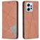 Mobigear Rhombus Slim Xiaomi Redmi Note 12 Hoesje Bookcase - Bruin