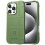 Mobigear Rugged Shield iPhone 16 Pro Hoesje Flexibel TPU Backcover Shockproof - Groen