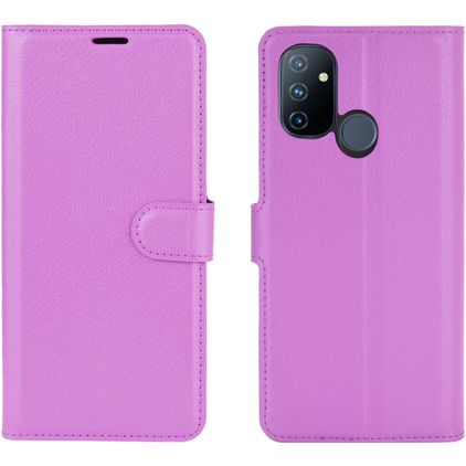 Mobigear Classic OnePlus Nord N100 Hoesje Bookcase Portemonnee - Paars