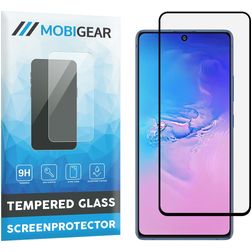 Mobigear Premium Samsung Galaxy S10 Lite Glazen Screenprotector - Case Friendly - Zwart