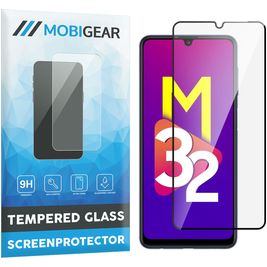 Mobigear Premium Samsung Galaxy M32 4G Glazen Screenprotector - Case Friendly - Zwart