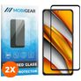 Mobigear Premium POCO F3 Glazen Screenprotector - Case Friendly - Zwart (2-Pack)