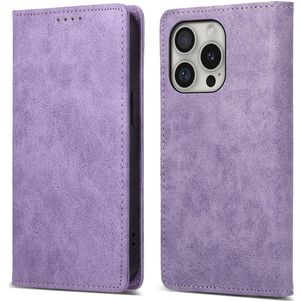 Mobigear Wallet iPhone 16 Pro Hoesje Bookcase Portemonnee - Paars