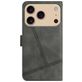 Mobigear Stitch iPhone 17 Pro Max Hoesje Bookcase Portemonnee - Grijs