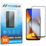 Mobigear Premium POCO M4 Pro 4G Glazen Screenprotector - Case Friendly - Zwart (3-Pack)