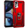 Mobigear Armor Ring Motorola Moto G22 Hoesje Hardcase Backcover Shockproof met Ringhouder - Rood