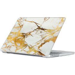 Mobigear Marble MacBook Air 15 Inch (2023-2026) Hoes Hardshell Laptopcover MacBook Case - Bruin - Model A2941 / A3114 / A3241 / A3448
