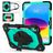Mobigear SureGrip Xtreme iPad 10 (2022) Hoes Hard Kunststof,Siliconen Backcover + Stylus Houder + Schouderband + Standaard - Zwart / Turquoise