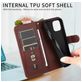 Mobigear Zipper iPhone 17 Pro Hoesje Bookcase Portemonnee - Bruin