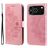 Mobigear Flowers iPhone 17 Pro Hoesje Bookcase Portemonnee - Roségoud
