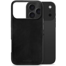 Mobilize Premium iPhone 17 Pro Max MagSafe Hoesje Echt Leer Backcover - Zwart