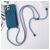 Mobigear Lanyard Card iPhone 15 Pro Max Siliconen Hoesje met koord en Pasjeshouder - Donkerblauw