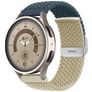 Mobigear Braided Dual Nylon Smartwatch Bandje Klemsluiting - Universeel 22 mm connector - Wit / Donkerblauw