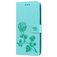 Mobigear Roses Samsung Galaxy J6 Plus Hoesje Bookcase Portemonnee - Turquoise