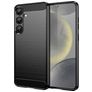 Mobigear Brushed Slim Samsung Galaxy S25 Plus Hoesje Flexibel TPU Backcover - Zwart