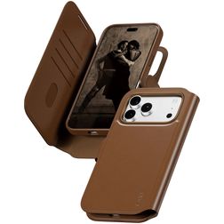 CARE by PanzerGlass Tango Two-in-One iPhone 18 Pro Max MagSafe Hoesje Uitneembare 2in1 Bookcase Portemonnee - Bruin
