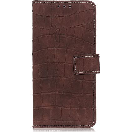 Mobigear Croco Samsung Galaxy A52s 5G Hoesje Bookcase Portemonnee - Bruin