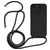 Mobigear Lanyard iPhone 14 Pro Max Siliconen Hoesje met koord - Zwart