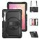 Mobigear SureGrip XGuard Samsung Galaxy Tab S11 Hoes Hard kunststof / Siliconen Backcover + Stylus Houder + Schouderband + Standaard - Zwart