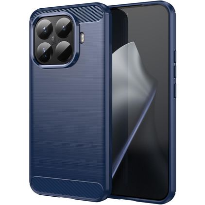 Mobigear Brushed Slim Xiaomi 15T Pro Hoesje Flexibel TPU Backcover - Blauw