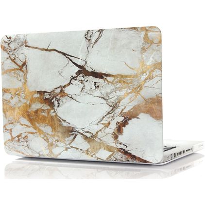 Mobigear Marble MacBook Pro 15 Inch (2008-2012) Hoes Hardshell Laptopcover MacBook Case - Bruin - Model A1260 / A1286