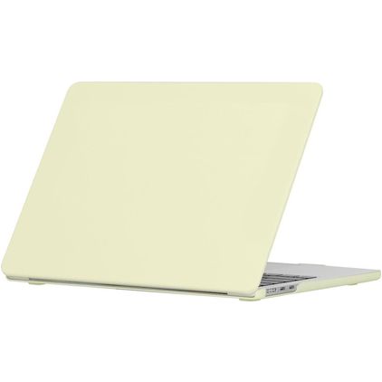 Mobigear Cream Matte MacBook Air 13 Inch (2022-2026) Hoes Hardshell Laptopcover MacBook Case - Geel - Model A2681 / A3113 / A3240 / A3449