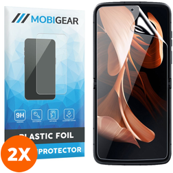 Mobigear Motorola Razr 40 Ultra Glazen Screenprotector - Case Friendly - Zwart (2-Pack)