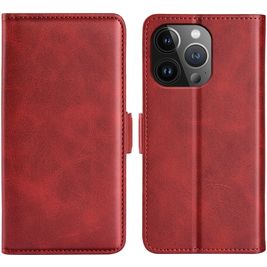 Mobigear Slim Magnet iPhone 15 Pro Hoesje Bookcase Portemonnee - Rood