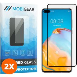 Mobigear Premium Huawei P40 Glazen Screenprotector - Case Friendly - Zwart (2-Pack)