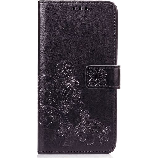Mobigear Clover OnePlus 6T Hoesje Bookcase Portemonnee - Zwart