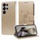 Mobigear Flowers Samsung Galaxy S25 Ultra Hoesje Bookcase Portemonnee - Goud