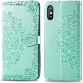 Mobigear Mandala Xiaomi Redmi 9A Hoesje Bookcase Portemonnee - Turquoise