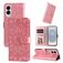 Mobigear Sunflower Samsung Galaxy S25 Edge Hoesje Bookcase Portemonnee - Roségoud