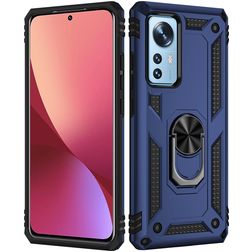 Mobigear Armor Ring Xiaomi 12 Hoesje Hardcase Backcover Shockproof met Ringhouder - Blauw