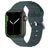 Mobigear Bumpy Siliconen Apple Watch Bandje Gespsluiting - 49/46/45/44 mm - Groen