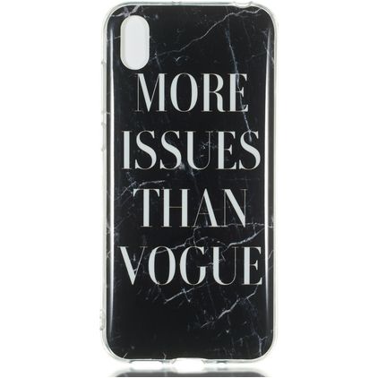 Mobigear Marble Huawei Y5 (2019) Hoesje Flexibel TPU Backcover - Zwart