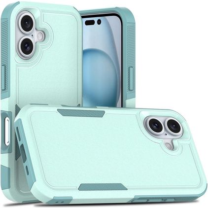 Mobigear Heavy Armor iPhone 16 Hoesje Hardcase Backcover Shockproof - Groen