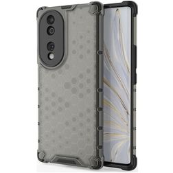 Mobigear Honeycomb HONOR 70 Hoesje Hardcase Backcover Shockproof - Zwart