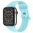 Mobigear Sport Dual Siliconen Apple Watch Bandje Druksluiting - 49/46/45/44 mm - Babyblauw