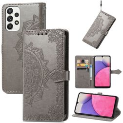 Mobigear Mandala Samsung Galaxy A33 Hoesje Bookcase Portemonnee - Grijs