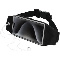 Mobiparts Comfort Fit Belt Telefoonhouder Hardlopen iPhone 15 Pro Max Sport Hoesje Neopreen Heuptas - Zwart
