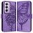 Mobigear Butterfly OPPO Reno 12 Pro Hoesje Bookcase Portemonnee - Paars