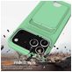 Mobigear Lanyard Card iPhone 17 Pro Siliconen Hoesje met koord en Pasjeshouder - Groen