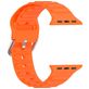 Mobigear Bumpy Siliconen Apple Watch Bandje Gespsluiting - 49/46/45/44 mm - Oranje