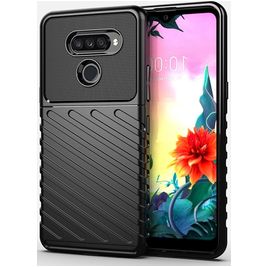 Mobigear Groove LG K50s Hoesje Flexibel TPU Backcover - Zwart