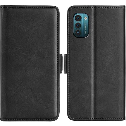 Mobigear Slim Magnet Nokia G21 Hoesje Bookcase Portemonnee - Zwart