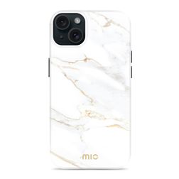 MIO iPhone 15 MagSafe Hoesje Hardcase Backcover - White Marble