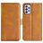 Mobigear Slim Magnet Samsung Galaxy A73 Hoesje Bookcase Portemonnee - Cognac